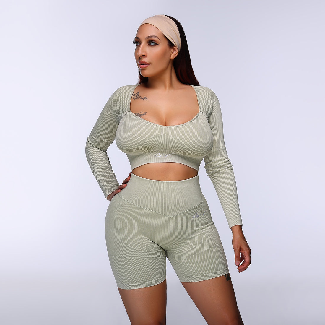 Ribbed Biker Shorts