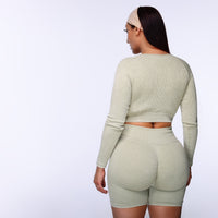 Ribbed Biker Shorts