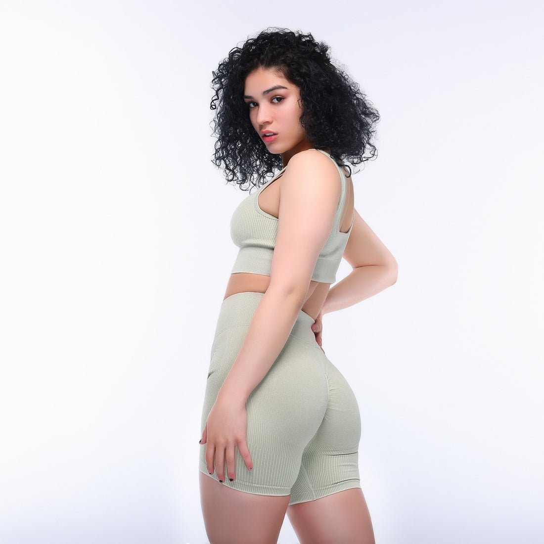 Ribbed Biker Shorts
