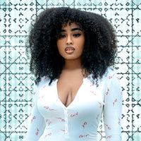 Red & White Ribbed Winter Onesie