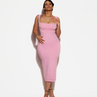 Pink Midi Bodycon Dress