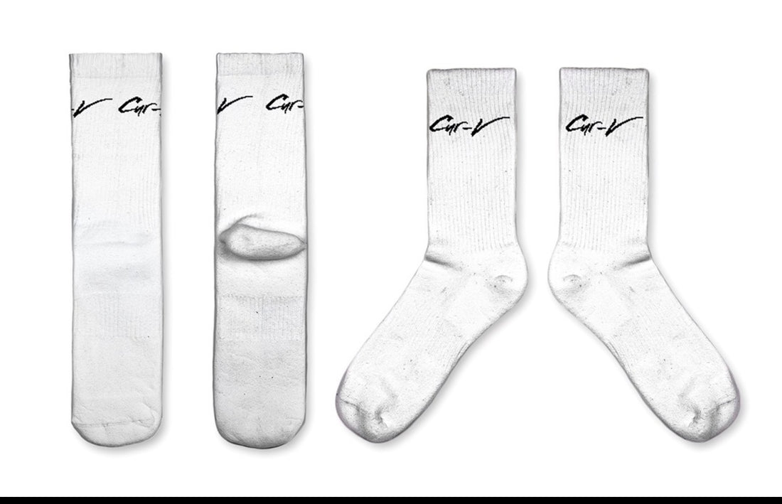 Cotton Cur-V Crew Sock